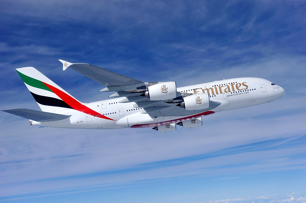 Фото самолёта Airbus A 380 авиакомпании Emirates. Emirates_Airbus