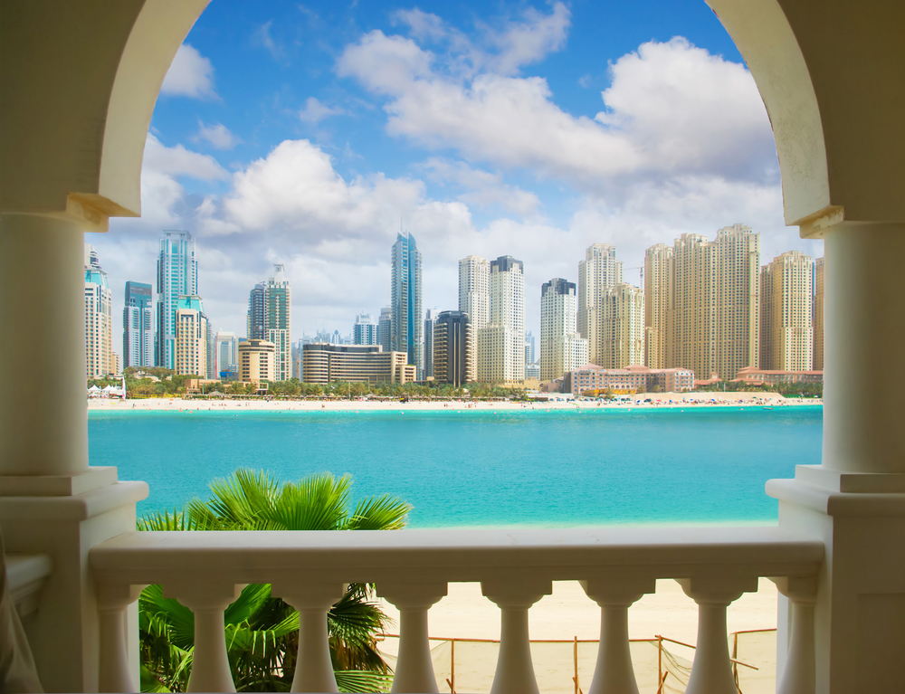 Dubai city, view from villa